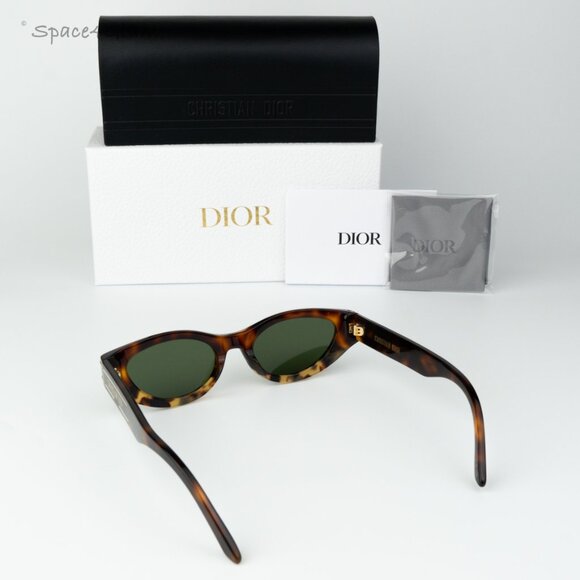NEW Dior DIORSIGNATURE B5I 24C0 Honey Havana Green Unisex Cat Eye Sunglasses - Picture 9 of 9